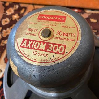 Vintage 1950s 1960s Goodmans Axiom 300 15w 15ohms Speaker Driver 2