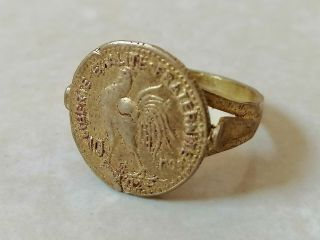 Extremely Rare Ancient Roman Ring Bronze Artifact Very Stunning