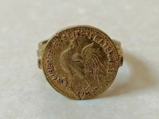Extremely Rare Ancient Roman Ring Bronze Artifact Very Stunning 2