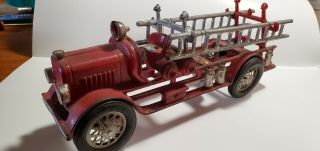 Arcade Hubley Kenton Antique Cast Iron Vintage Toy Fire Pumper Truck Old Large