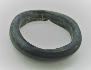 Ancient Roman Or Byzantine Black Glass Childs Bangle Bracelet