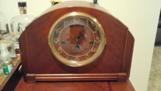 Franz Hermle Vintage Art Deco Fhs 340 - 020 Westminster Chimes Clock