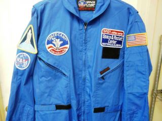Adult US Space Camp Flight Suit Jumpsuit Overall Huntsville AL NASA M 2