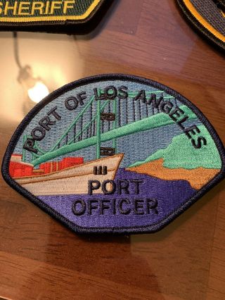 Extrenrly Rare Port Of Los Angeles Officer Patch Police Ca
