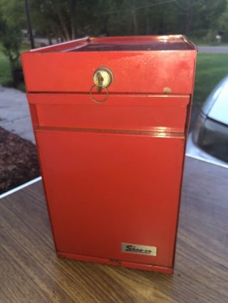 Vintage Snap - On No.  Kr 278 Side Hanging 5 Draw Tool Box W/ Locking Front