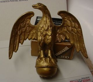 Vintage Bronze/brass Eagle Finial,  Flag Pole,  Furniture Topper Honor Guard Podium