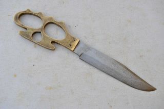 Vintage European German steel n brass oriental hunting knife dagger khanjar 2