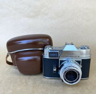 Kodak Retina Reflex Iii Vintage 35mm Film Camera W/ Xenar 50mm 2.  8 & Case,