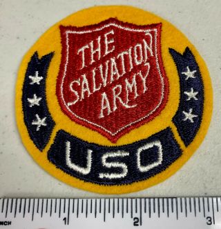 Salvation Army Wwii Era Uso Service Patch Rare