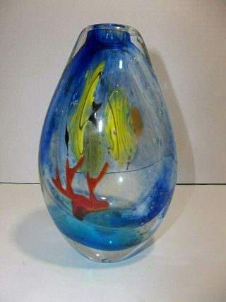 Vintage Italian Art Glass Aquarium Vase