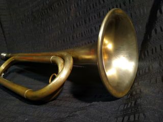 Vintage Rexcraft Brass Official Bugle of the Boy Scouts Of America.  Be Prepared. 3