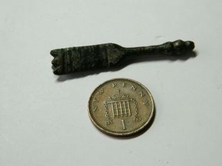 Anglo Saxon / Viking Silvered Bronze Beast Head Strap End Detecting Detector