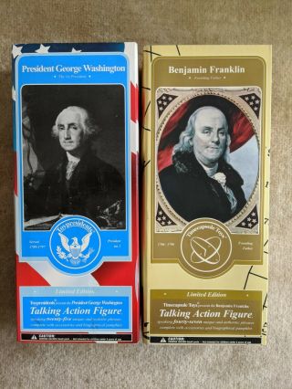 Toy Presidents 12 " Talking Figures - George Washington & Benjamin Franklin