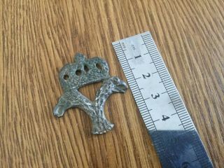 Silver Double Headed Eagle And Crown Badge 3