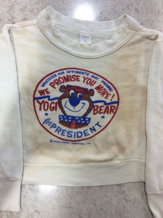1964 Yogi Bear For President Kids Sweatshirt