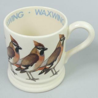 Lovely Emma Bridgewater 1/2 Pint Mug Waxwing - British Birds
