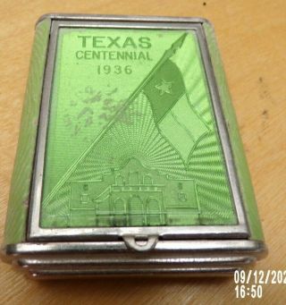Vintage 1936 Texas Centennial Celebration Souvenir Compact