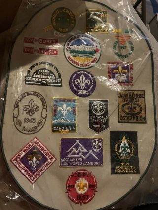 World Jamboree Series Commemorative 1920 - 1983 Back Patch 16 Patches,  773 Of 1000