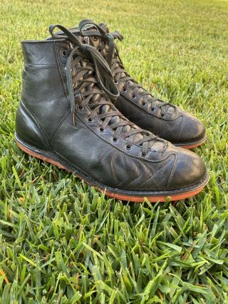 Awesome Leather Near Minty Antique Old 1920’s Hightop Basketball Shoes Vintage