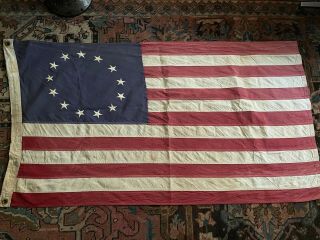 Vintage Antique 13 Star American Flag Usa