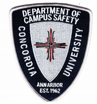 Campus Police Patch Concordia University Ann Arbor Michigan