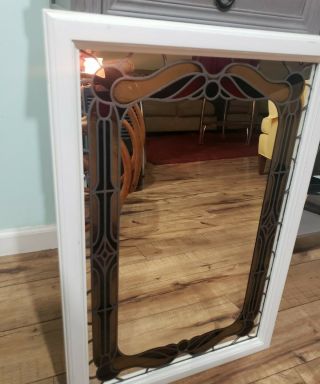 Vintage Stained Glass Medicine Cabinet