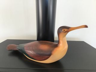 Feathers Gallery Wooden Hand Painted And Carved Cormorant Limited Edition Au 209