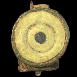 Rare Ancient Roman Bronze Enamelled Fibula Brooch 200 - 400 Ad (3)