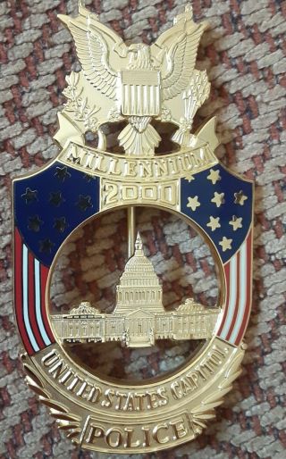 2000 U S Capitol Police Vintage Millennium Badge Nee In Bag Rare