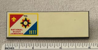 Vintage 1977 National Jamboree Boy Scout Official Name Tag Bsa Uniform Badge