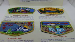 Charter Member Cascade Pacific Council 492 6 Patch Set 1993 OA 442 Skyloo 3