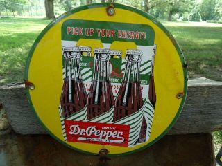 Old Vintage 1940 Drink Dr.  Pepper " Good For Life " Porcelain Sign Soda Pop