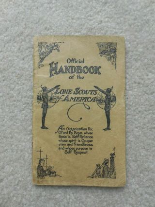 Official Handbook Of The Lone Scouts Of America Bsa Early 1920 