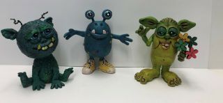 One Of A Kind Hand Formed Clay Alien Monsters