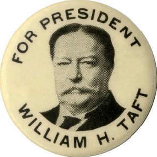 1912 William Howard Taft For President Celluloid Pinback Button (4920)
