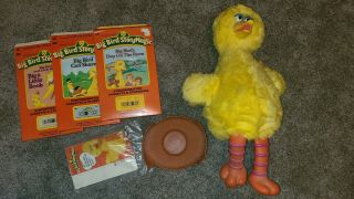 Vintage 1986 Talking Big Bird Sesame Street Cassette Story Plush W/ Nest