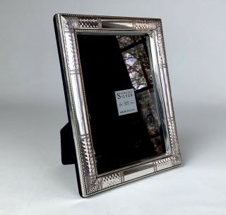 Vintage Repousse Sterling Silver Picture Frame Signed 8 1/2 By 6 1/2