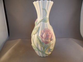 Vintage Lenox 6 " Fine Porcelain Cream Bud Vase Pink Rose Gold Edge