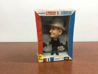 Vintage 1964 L.  B.  J President Lyndon B.  Johnson Remco 5 1/2 " Toy Figure Bobblehead