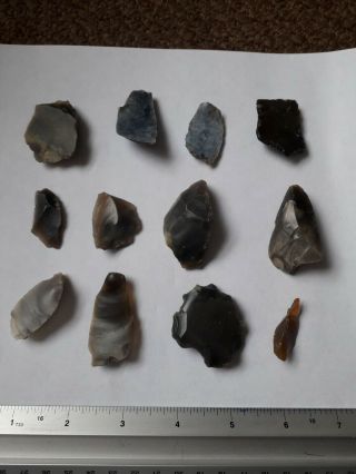 Neolithic Flint Tools.  Found In Cambridgeshire