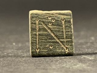 Ancient Byzantine Bronze Square Weight With 
