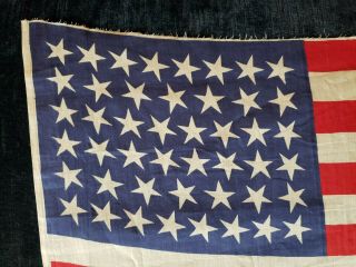 c.  1907 - 46 Star American National Parade Flag,  23.  5 x 15 in.  Printed on Cotton 3