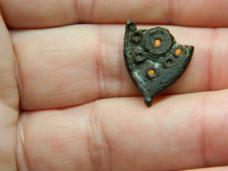 Roman Romano british enamelled bronze strap end metal detecting detector 3