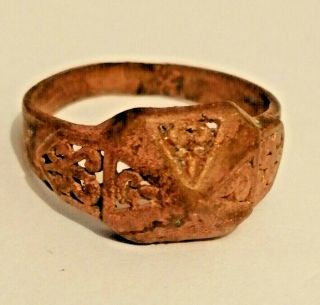 Extremely Rare Highly Detailed Ancient Viking Bronze Ring