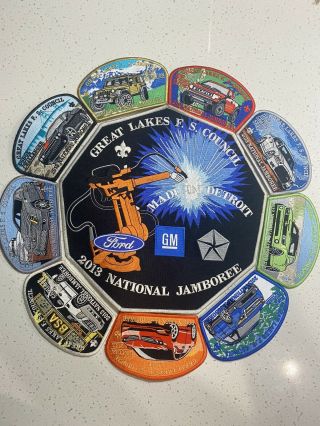 Ford Gm Great Lakes F.  S.  Council 2013 National Jamboree Boy Scout Patch Set