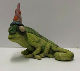 One Of A Kind Ceramic Party Chameleon By Jennifer Rudkin