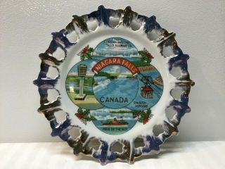 Vintage Niagara Falls Canada Collector Plate For Wall Hanging Made In Japan