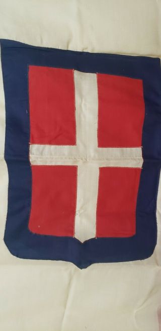 Vintage 4x6 ' Cotton Flag of the Kingdom of Italy 1848 - 1946 all appliqué 2