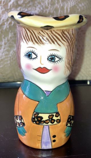 Susan Paley By Ganz " Emily " 4.  5 " Vase/ Holder