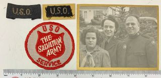 Salvation Army Wwi Uso War Service Patches
